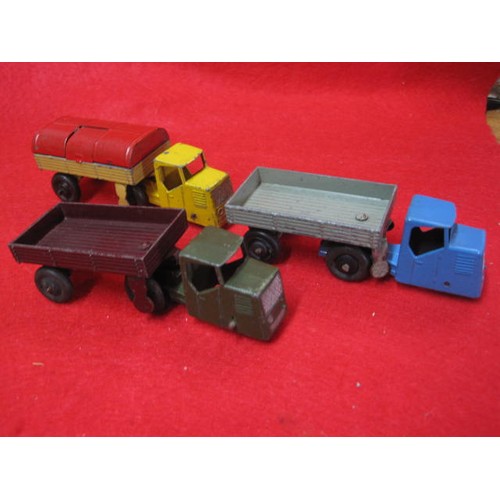 211 - 3 Dinky Mechanical Horse vehicles 33w all in good condition .3 Assorted two tone colourways