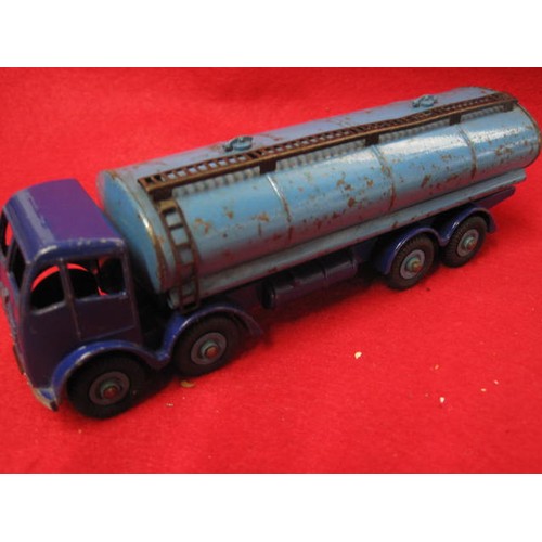 245 - A plain two tone Blue and light blue 6-wheel Foden tanker in play worn condition