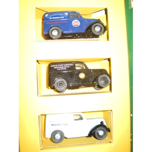 300 - Corgi Limited edition D23/1 3 van set mint boxed .