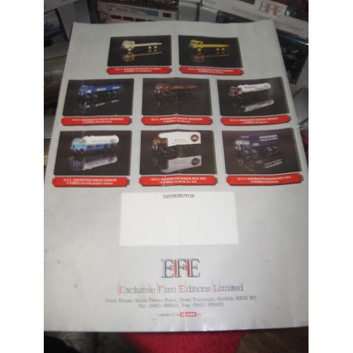 91 - 1989 EFE Catalogue plus all 20 models from catalogue, all mint and boxed: 4 buses (AEC Regal DD Buse... 