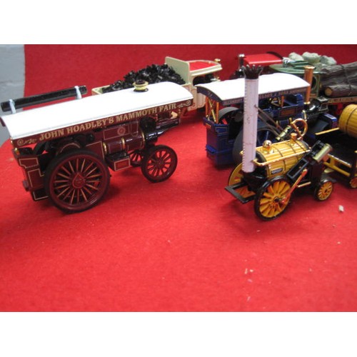 97 - 6 unboxed Matchbox 'Steam Rally' die cast vehicles comprising 3 steam lorries, Stephenson's 'Rocket'... 