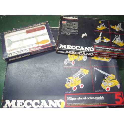 1296 - Meccano #5 set, #1 set and Special Tool Kit, all boxed. Storage wear to boxes, contents in mint cond... 