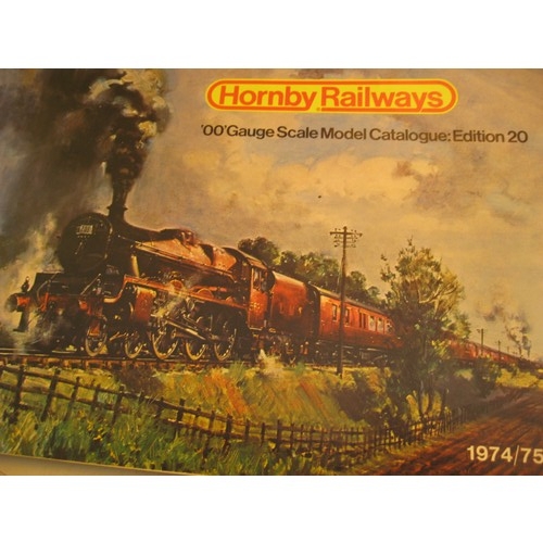 1325 - The Hornby Catalogue 17th 19th and 20th Edition along with track plans all in very good condition ha... 