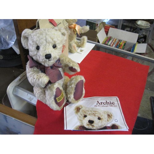 1341 - Limited Edition 'Archie, the Merrythought Silk Bear' mint but no box