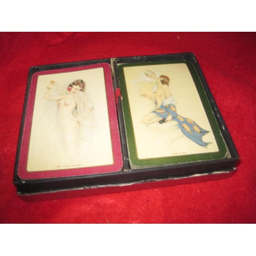 225 - A box of risque playing cards (Pre-WW1)