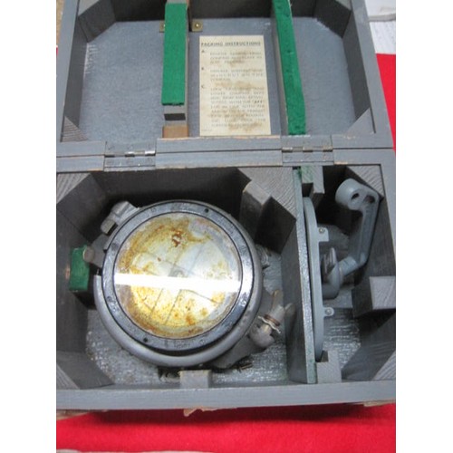 171 - A boxed P12 aircraft compass formerly installed on Handley Page Hastings WD496