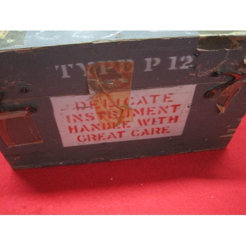 171 - A boxed P12 aircraft compass formerly installed on Handley Page Hastings WD496