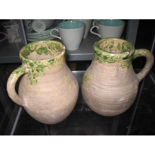 38 - A lovely pair of sizeable jugs