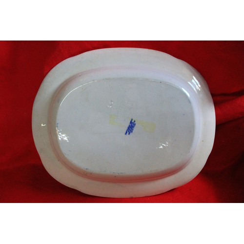 55 - An antique blue & white Oriental platter