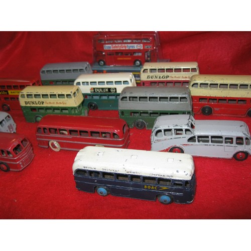 270 - A selection of Dinky Toys Buses in mixed condition, including one boxed and mint.