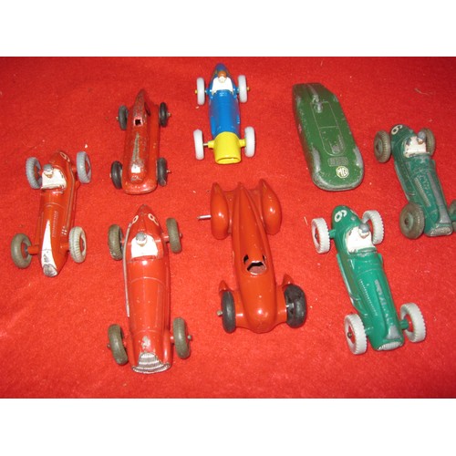 275 - An assortment of Dinky Toys racing cars, mainly in playworn condition