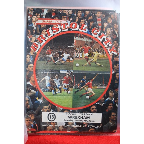 110 - A folder of Home Team FA Cup programmes