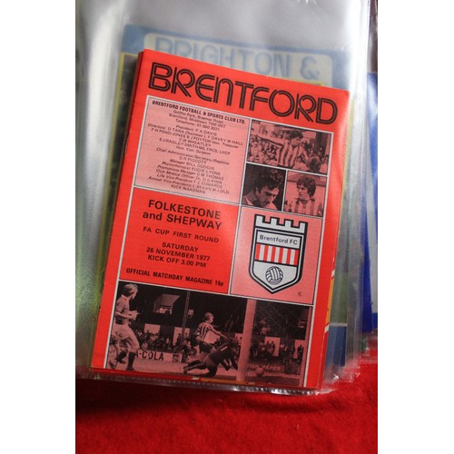 110 - A folder of Home Team FA Cup programmes