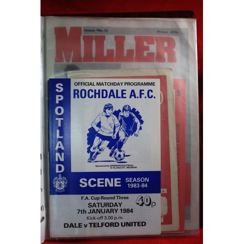 111 - A folder of Home Team FA Cup programmes, plus Dorchester Town v AFC Bournemouth (1984), and Indian c... 