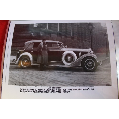 20 - The Peter Roberts Collection of 80+ B&W photos of German cars, mostly Mercedes, including a B&W phot... 