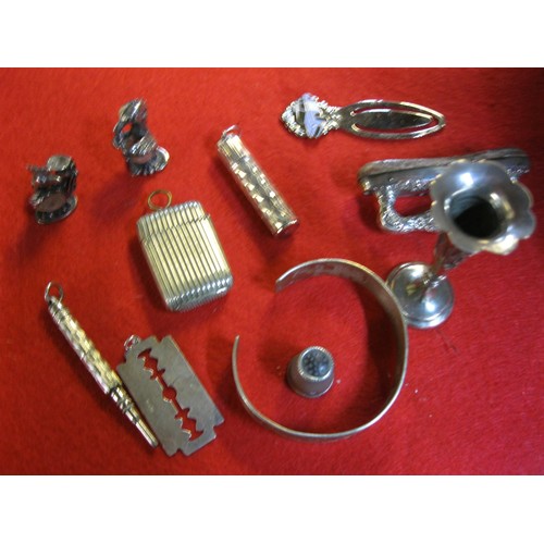 248 - A selection of silver and other items