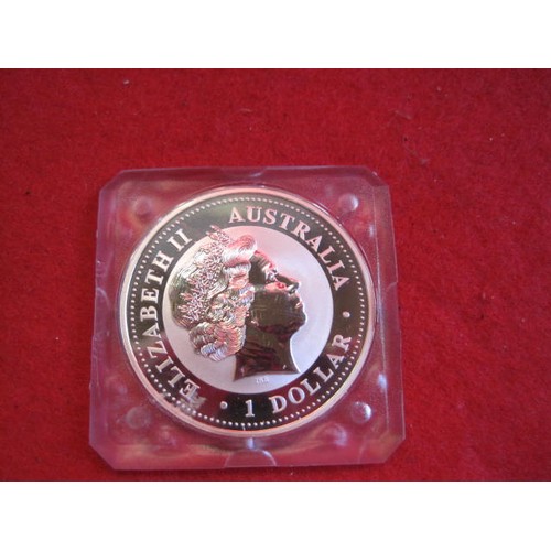 74 - A 1999 Australian Mint $1dollar .999 silver proof coin 'Kookaburra'