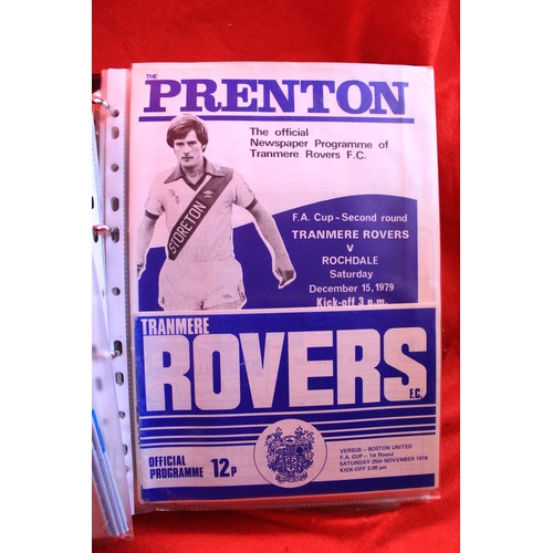 239 - A folder of Home Team FA Cup Programmes from Spurs, Tranmere Rovers and Walsall