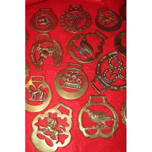 33 - A collection of vintage horse brasses