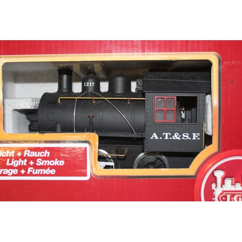 231 - A large scale LGB boxed electric train set, used but in good order, ideal for under the Xmas tree!