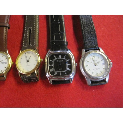 319 - x6 Unisex quartz watches, all in working order, to include Azaza London, Constant and Pulsar Day Dat... 