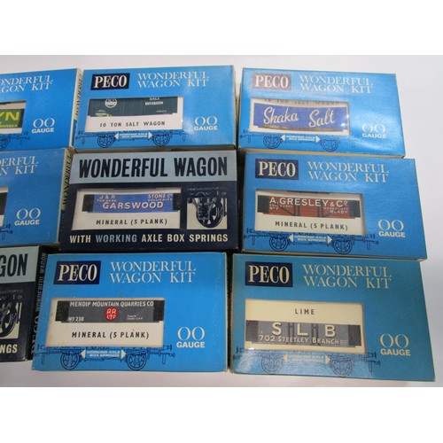 293 - 12 Peco Wonderful wagon kits unmade .

3 and 5 plank private open wagons including ICI and Shaka sal... 