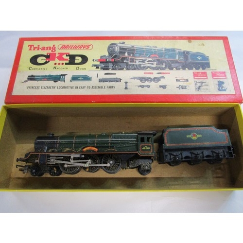 298 - Triang completely knocked down self-build princess Elizabeth loco kit which has been put together an... 