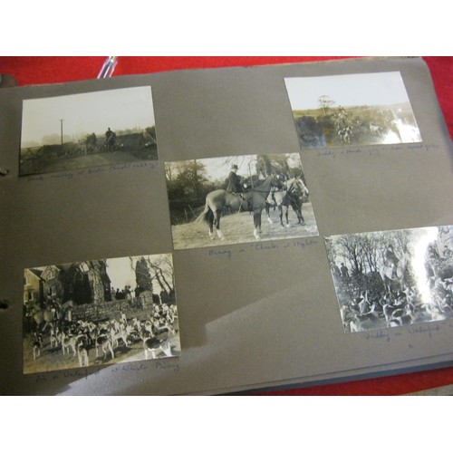 147 - A vintage photograph album containing pictures of military subjects including the funeral of King Ge... 