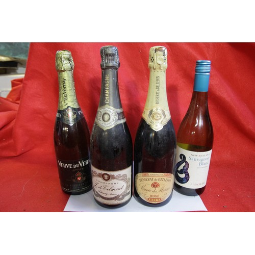 199 - 2 bottles of Champagne and 2 bottles of wine, comprising a Champagne J de Telmont Grande Reserve, a ... 