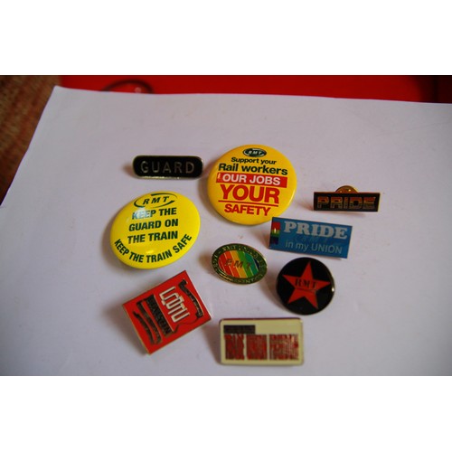 203 - Railway memorabilia to include BR keys, whistles, trades union badges etc