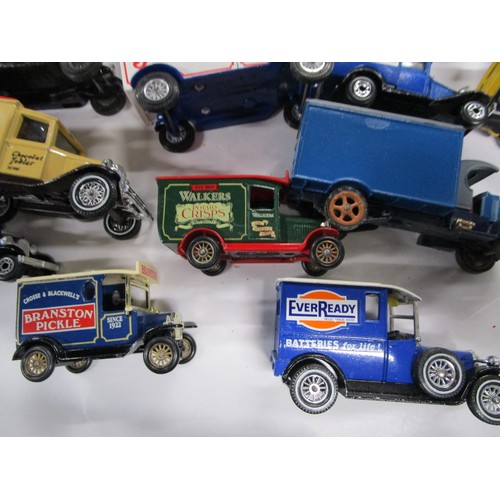 239 - A large selection of Corgi, Matchbox and lledo advertising Lorries, Vans ,Cars and Trucks including ... 