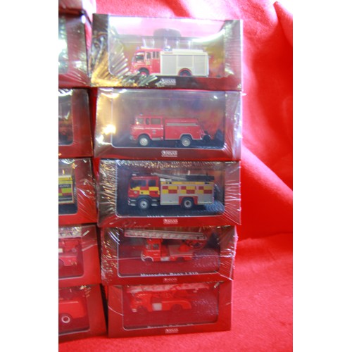 244 - x22 Atlas Editions die-cast fire engines, all boxed and mint, some remain sealed