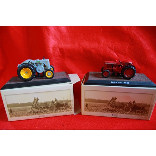 250 - x8 boxed and mint Atlas Editions tractors