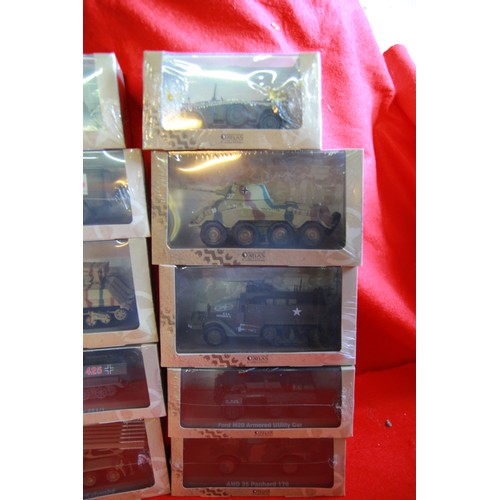 246 - x15 Atlas Editions die-cast army vehicles, boxed and mint