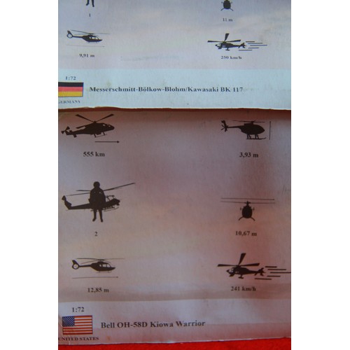 249 - 19 new blister packed model helicopters