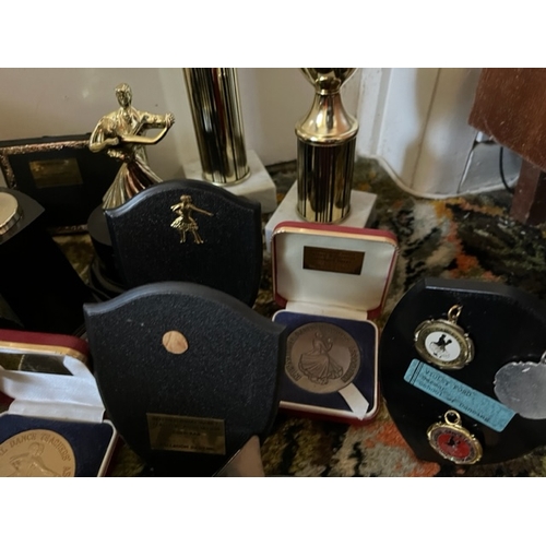 48 - Selection of dance trophies and medals