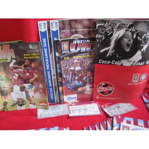 222 - A large collection of Aston Villa Football Club programmes and tickets