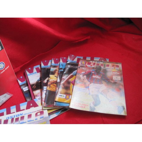 222 - A large collection of Aston Villa Football Club programmes and tickets