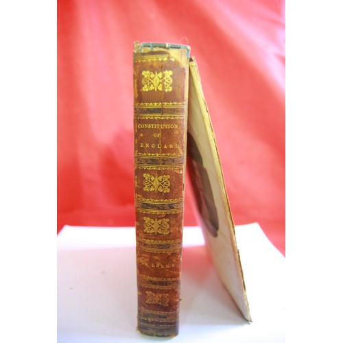 24 - de Lolme, Jean-Louis, The Constitution of England, 1816, a New Edition. Leather covered board, front... 