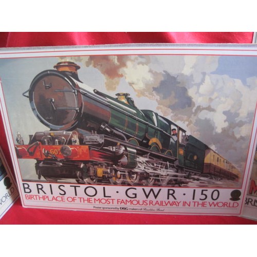 209 - 3 vintage-style board backed adverts, one for GWR