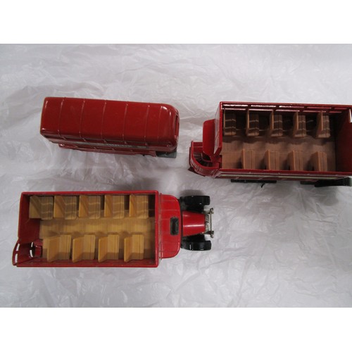 260 - A selection of Corgi buses including two larger scale pre-war based on Thorneycroft J type buses and... 