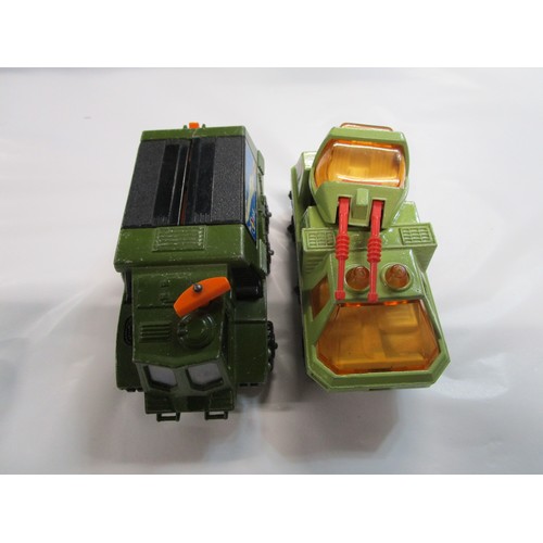 264 - Matchbox K18 Missle launcher and a Match box Space Adventure 2000 tracked gunship vehicle (Manufactu... 