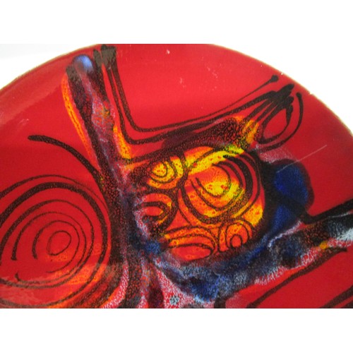 39 - A very unusual Poole Pottery 8inch taza style plate ie slight curve just like the studio pieces shap... 