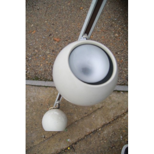 109 - A retro set of ball lighting on its original rail, all in good order, rail is 6' long (Nissan van no... 