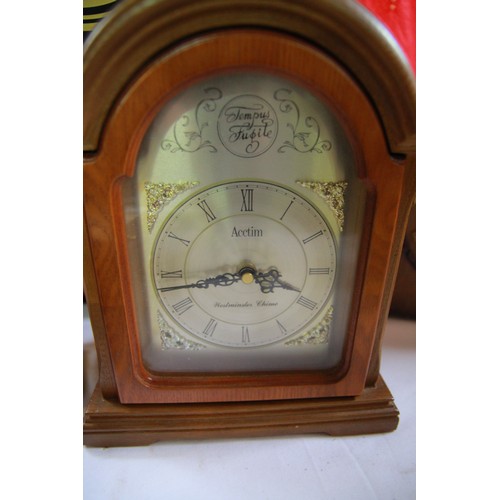 227 - An assortment of clocks including a Jasperware example, carriage clocks and others