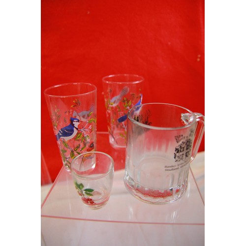 47 - x2 boxes of vintage glassware, including Babycham