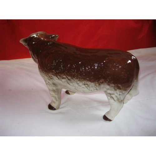 52 - A vintage Melbaware Butcher's Shop display bull with ring through nose