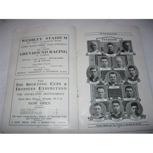 171 - 1933 April 29th FA Challenge Cup Final Match Progamme Everton v Man City Empire Stadium, Wembley.