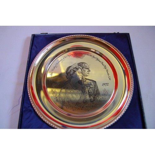 165 - 925 silver Commemorative Plate (270g), plus matching coin (60g)