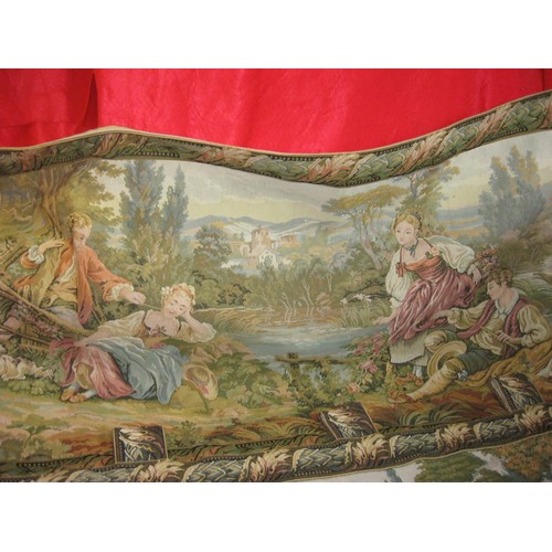 94 - A pair of Belgian tapestries in good order, both featuring medieval scenes